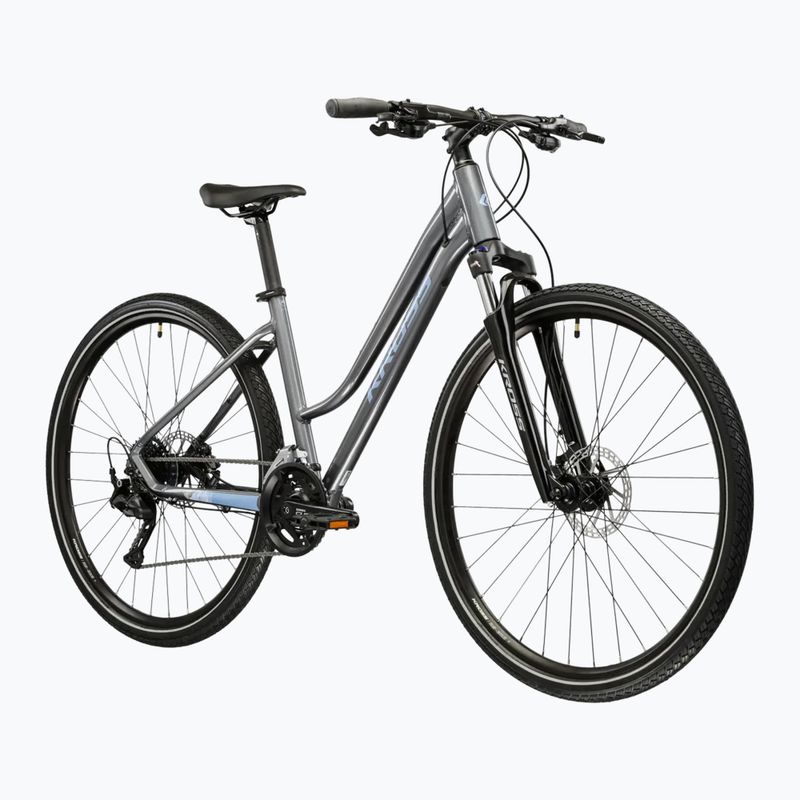 Dámské krosové kolo KROSS Evado 5.0 In grey/blue/gloss 2