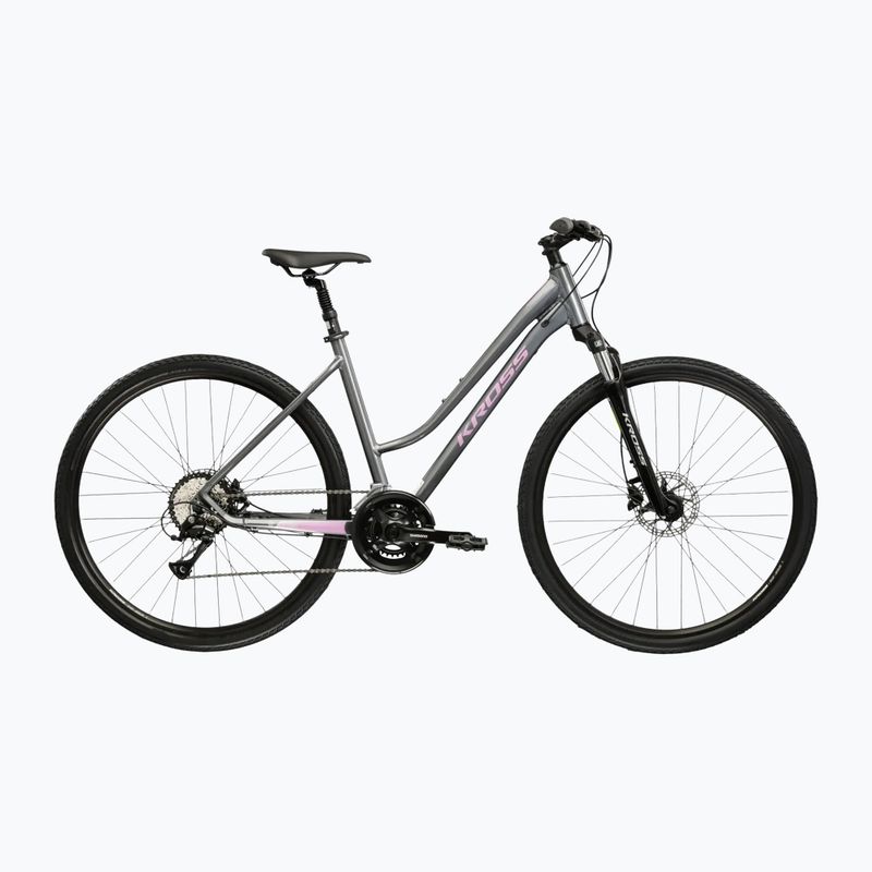 Dámské krosové kolo KROSS Evado 4.0 In grey/pink/gloss
