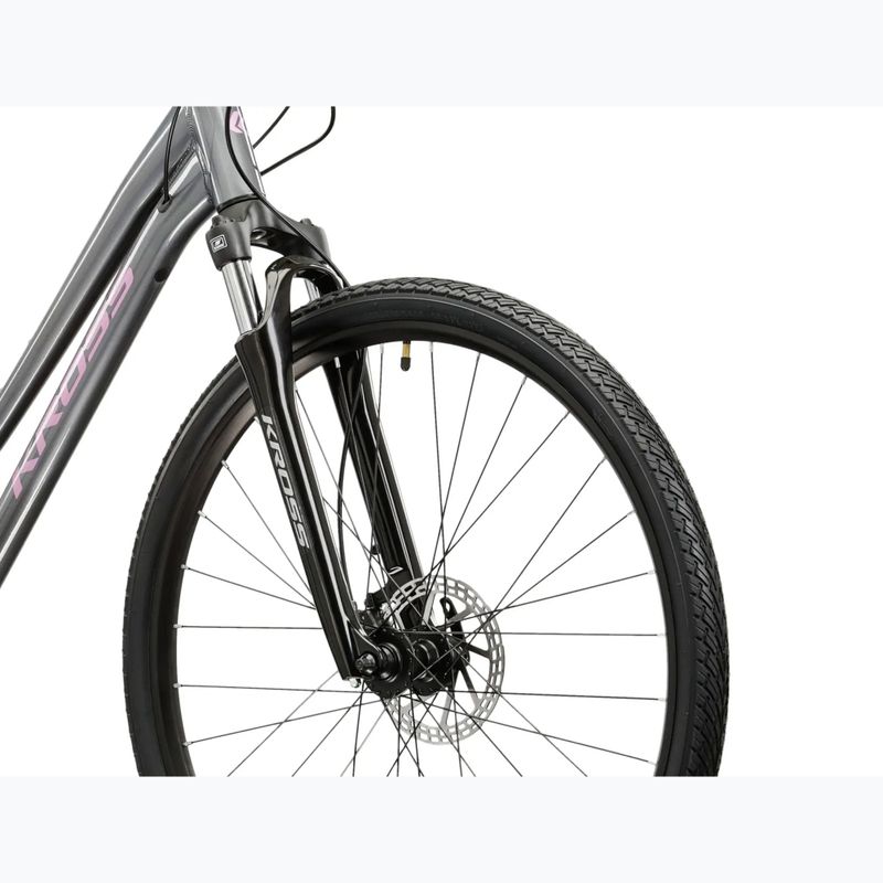 Dámské krosové kolo KROSS Evado 4.0 In grey/pink/gloss 5