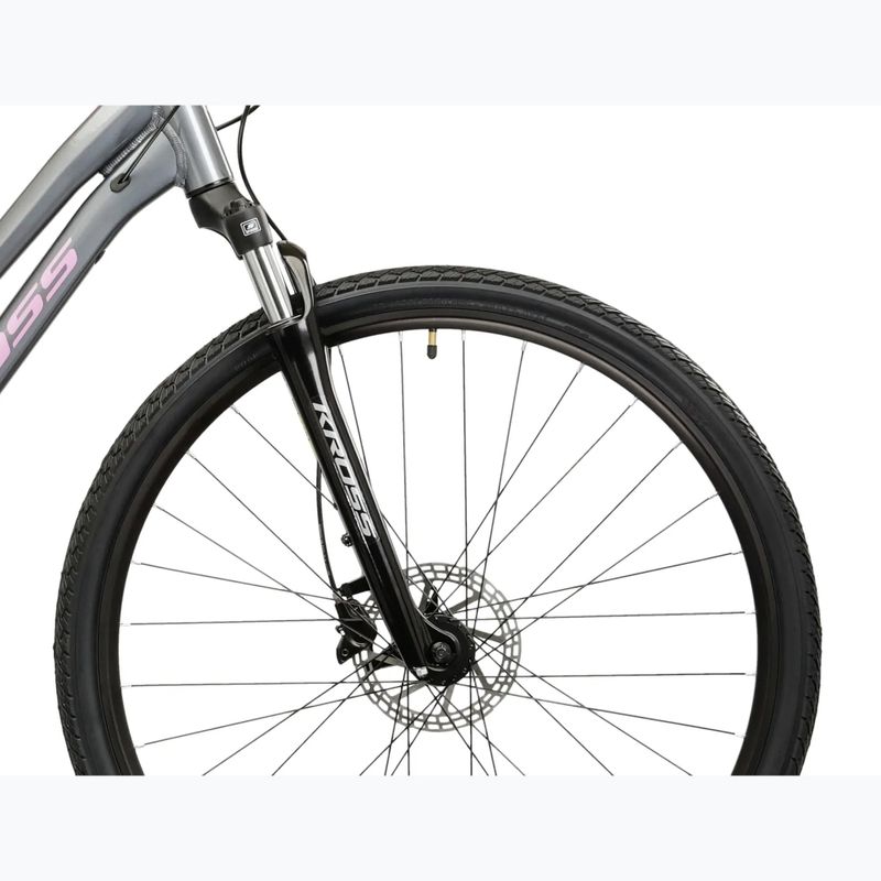 Dámské krosové kolo KROSS Evado 4.0 In grey/pink/gloss 6