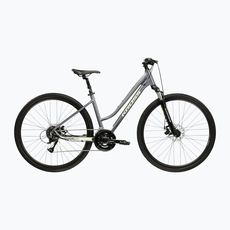 Dámské krosové kolo KROSS Evado 3.0 In grey/green/gloss