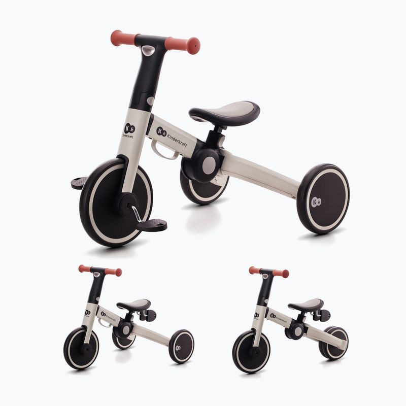 Dětské odrážedlo tříkolka Kinderkraft 4TRIKE šedé