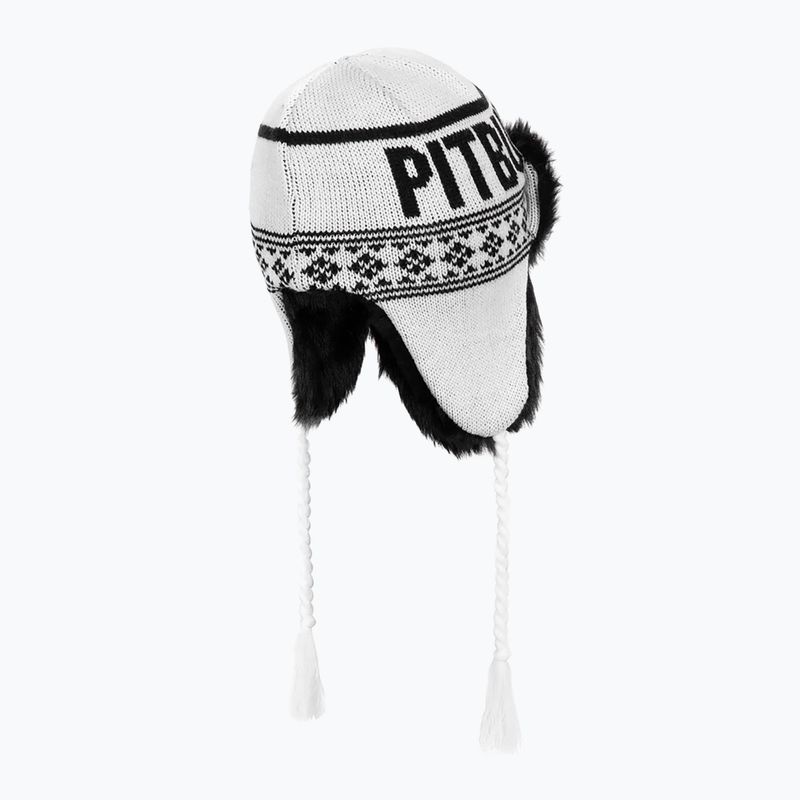 Pánská zimní čepice  Pitbull Beanie Mission Bay white/black 2
