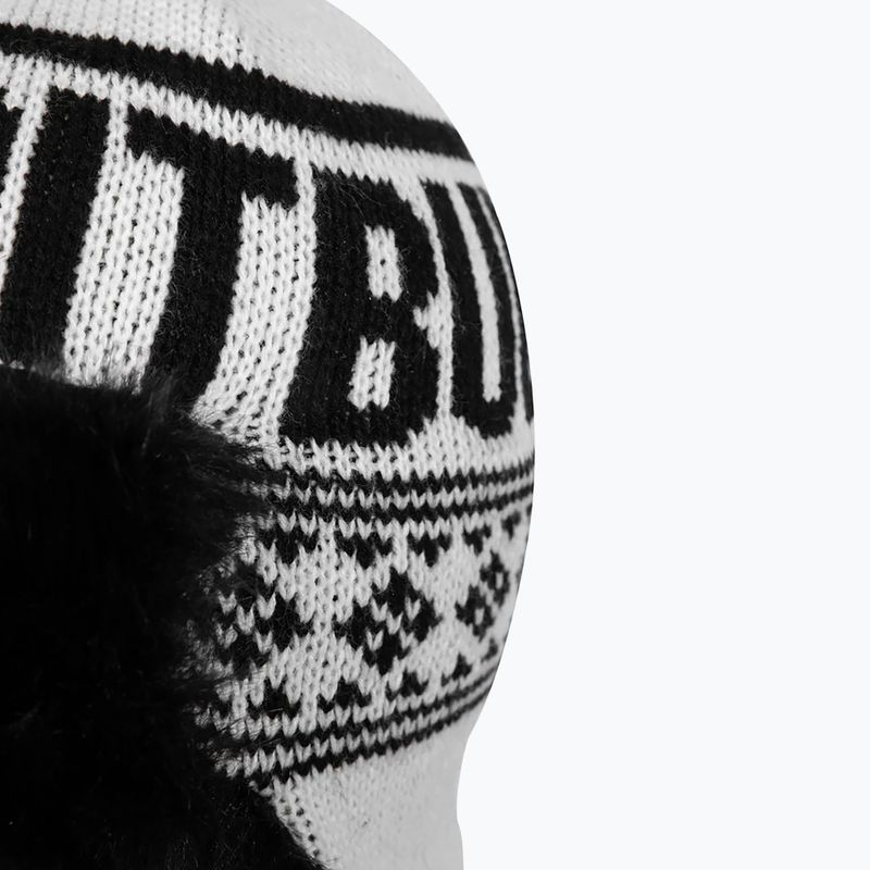 Pánská zimní čepice  Pitbull Beanie Mission Bay white/black 3