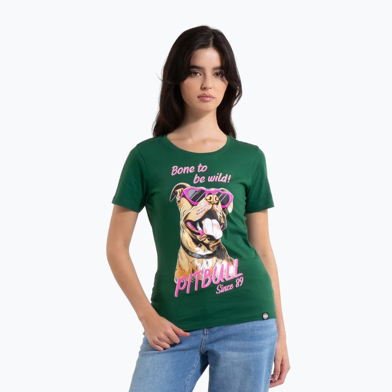 Dámské tričko Pitbull Synglasses Dog leaf green