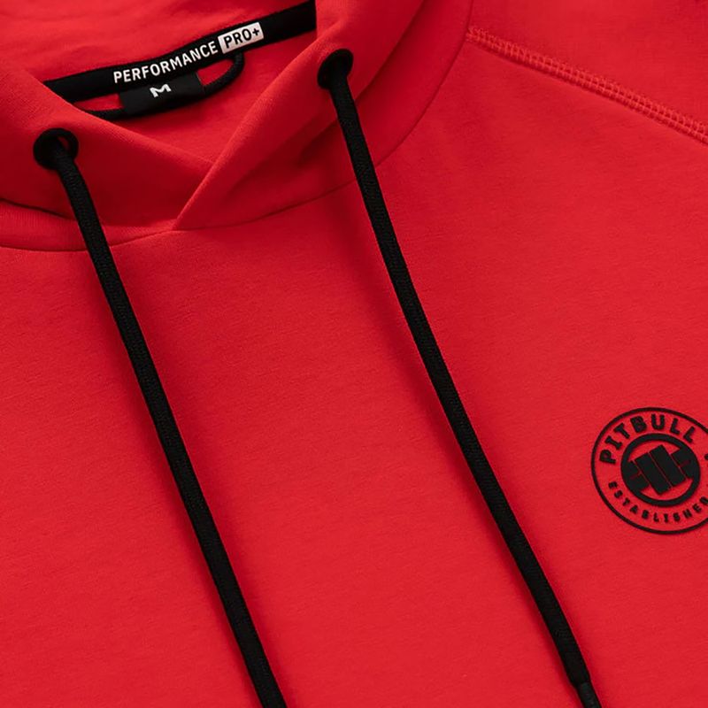 Pánská mikina Pitbull Dogwood Hooded Sweatshirt fluo/red 3
