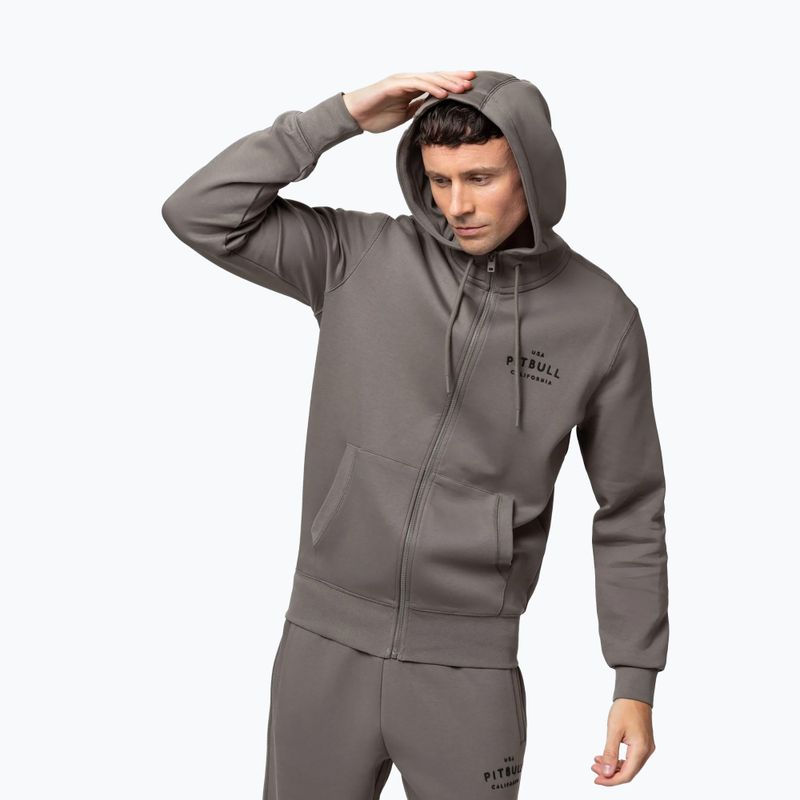 Pánská mikina Pitbull Sampson Hooded Zip Sweatshirt taupe 6