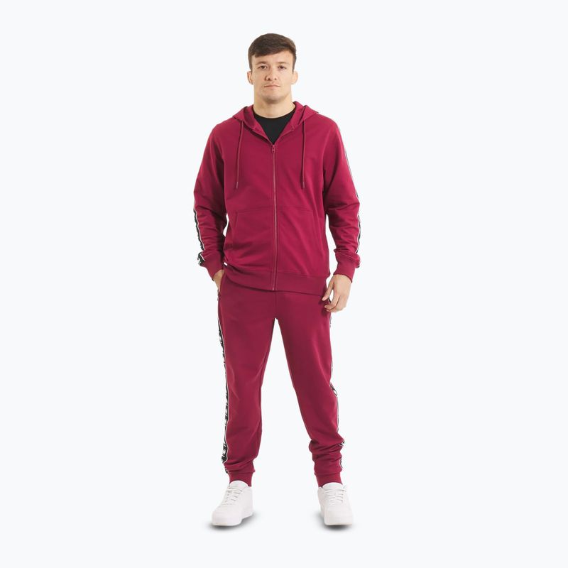 Pánská mikina  Pitbull Tape Nugget Hooded Zip Sweatshirt burgundy 2