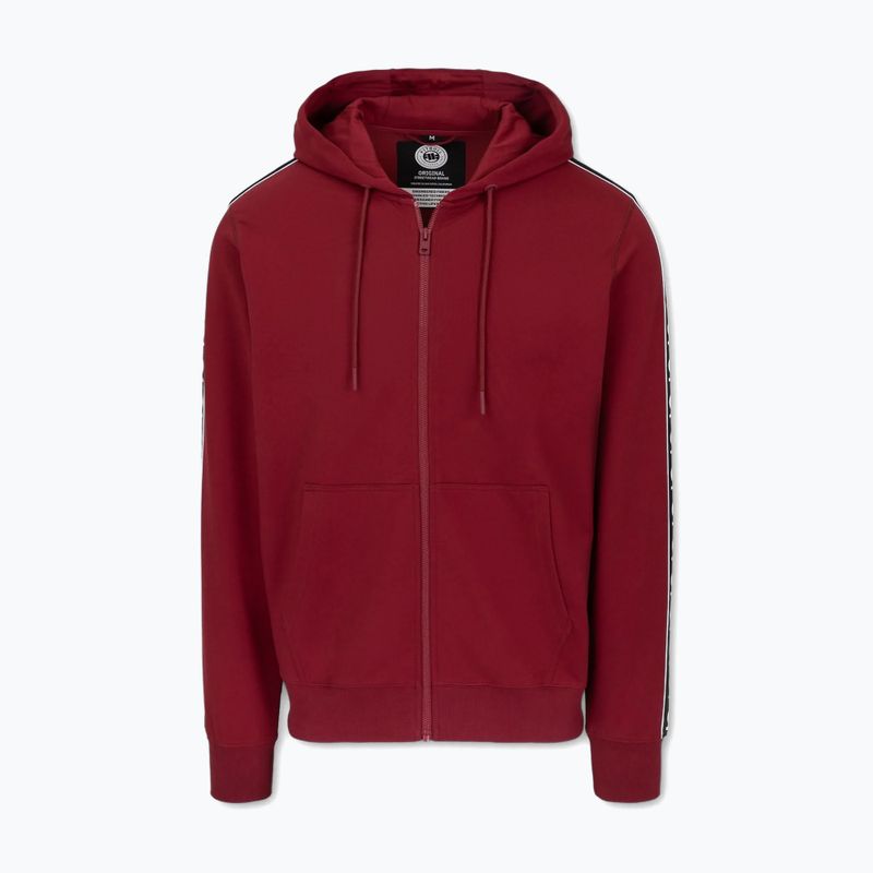 Pánská mikina  Pitbull Tape Nugget Hooded Zip Sweatshirt burgundy 6