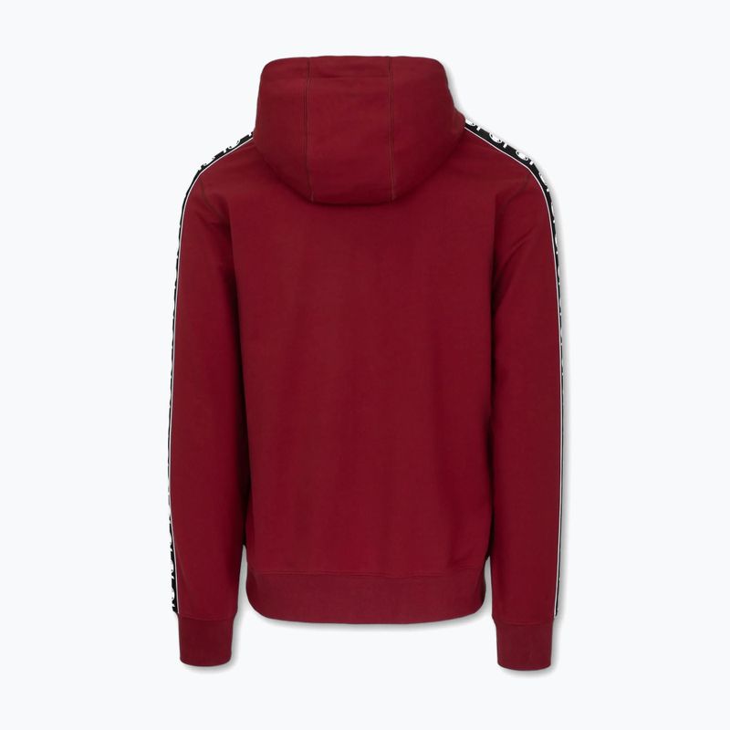 Pánská mikina  Pitbull Tape Nugget Hooded Zip Sweatshirt burgundy 7