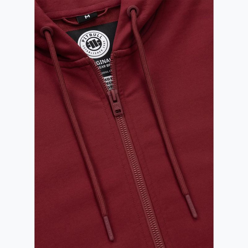 Pánská mikina  Pitbull Tape Nugget Hooded Zip Sweatshirt burgundy 8