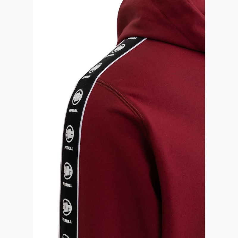 Pánská mikina  Pitbull Tape Nugget Hooded Zip Sweatshirt burgundy 10