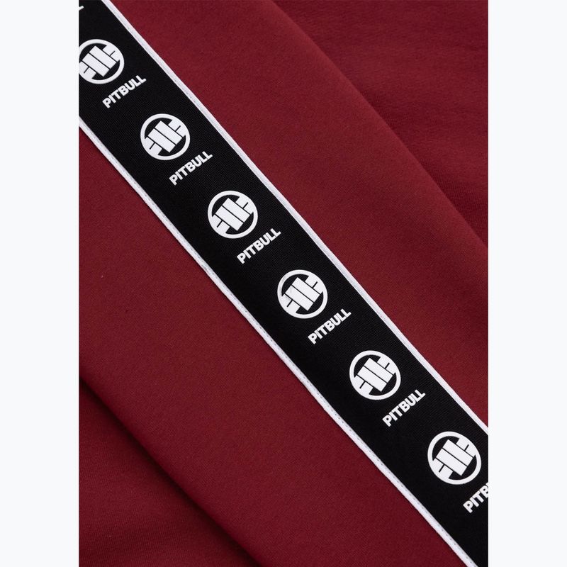 Pánská mikina  Pitbull Tape Nugget Hooded Zip Sweatshirt burgundy 11