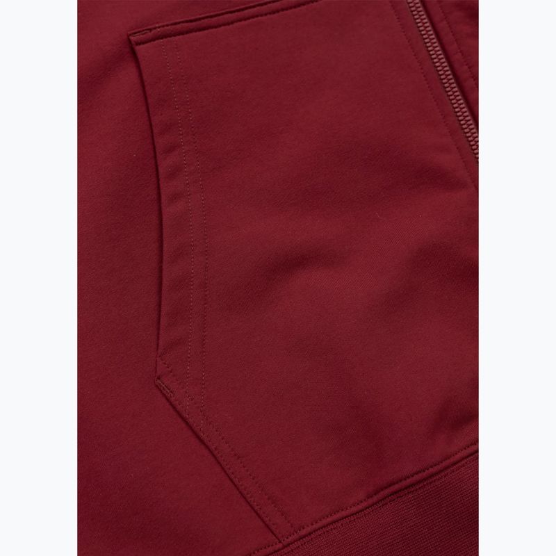 Pánská mikina  Pitbull Tape Nugget Hooded Zip Sweatshirt burgundy 13