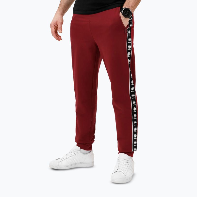 Pánské tepláky Pitbull Tape Nugget Jogging burgundy