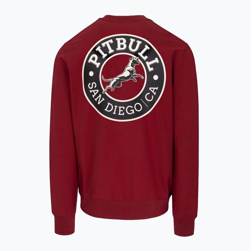 Pánská mikina  Pitbull San Diego Ca Crewneck Sweatshirt burgundy 2