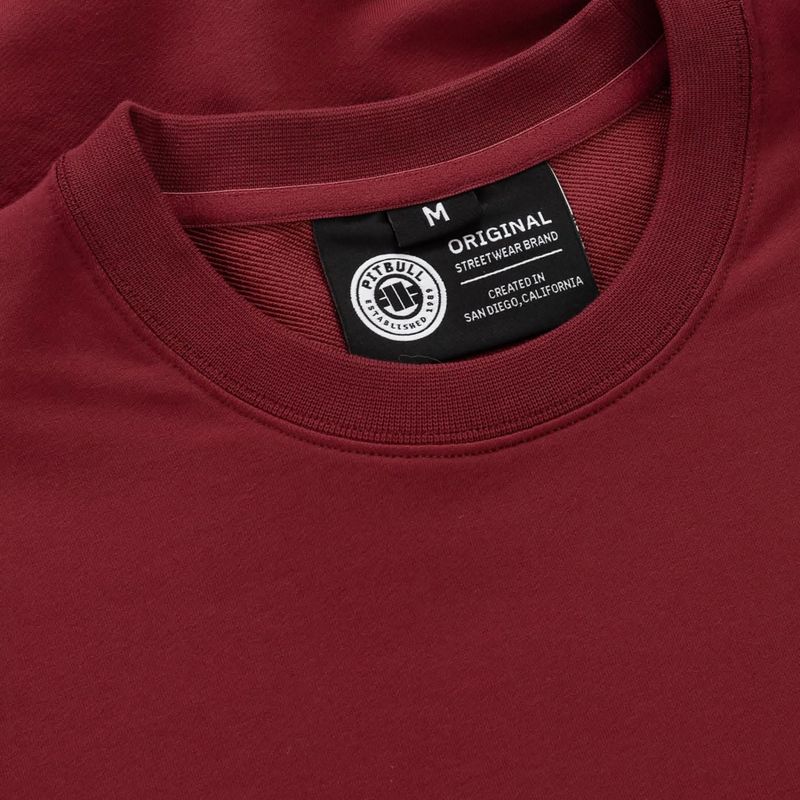 Pánská mikina  Pitbull San Diego Ca Crewneck Sweatshirt burgundy 3