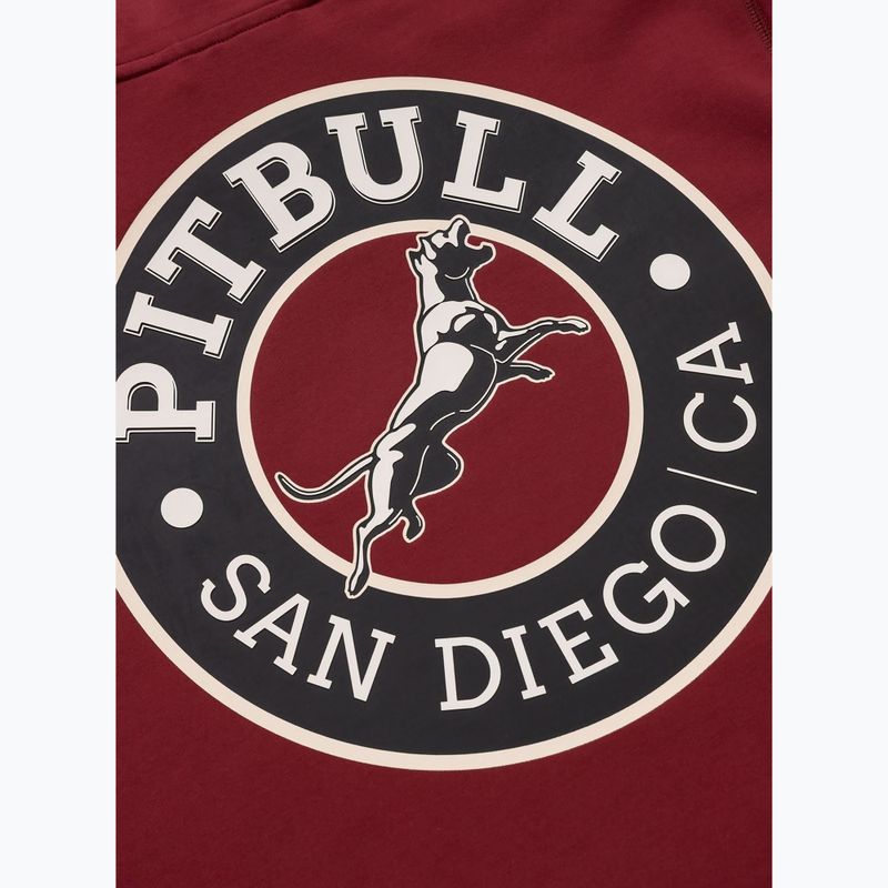 Pánská mikina  Pitbull San Diego Ca Crewneck Sweatshirt burgundy 6