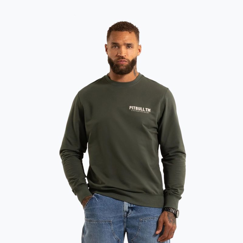 Pánská mikina Pitbull Para Bellum Crewneck Sweatshirt old green