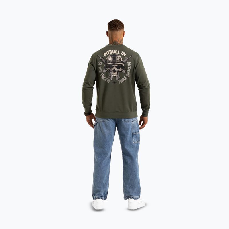 Pánská mikina Pitbull Para Bellum Crewneck Sweatshirt old green 2