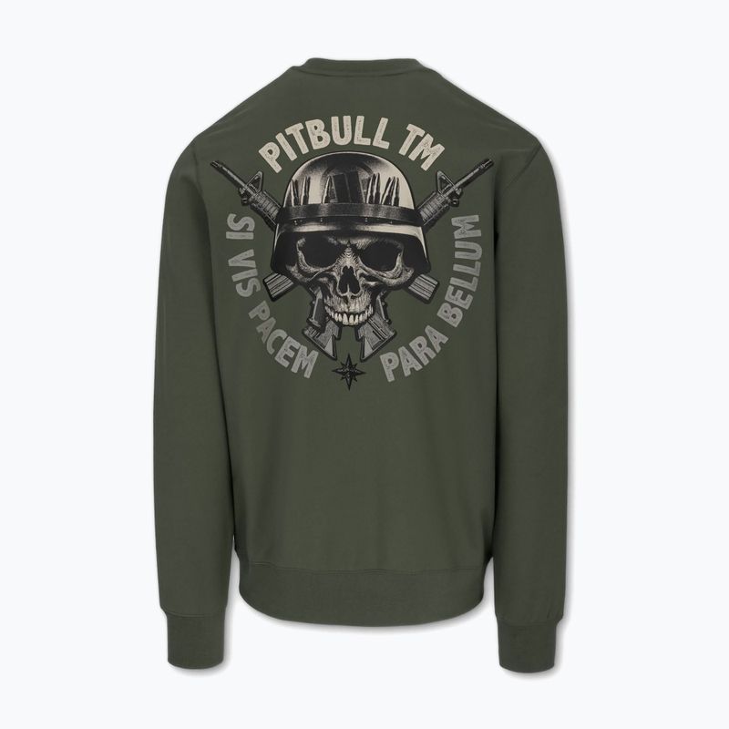 Pánská mikina Pitbull Para Bellum Crewneck Sweatshirt old green 5