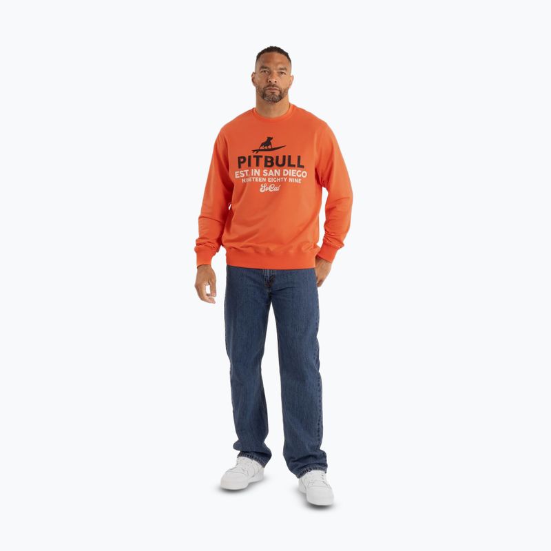 Pánská mikina  Pitbull Surfing Dog Crewneck Sweatshirt bright salmon 2