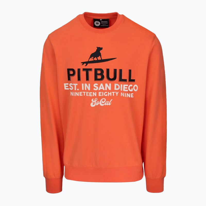Pánská mikina  Pitbull Surfing Dog Crewneck Sweatshirt bright salmon 4
