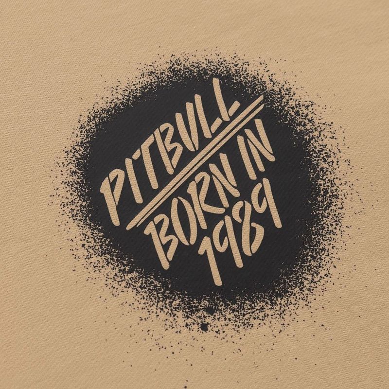Pánská mikina  Pitbull Graffitti Crewneck Sweatshirt pale sand 7