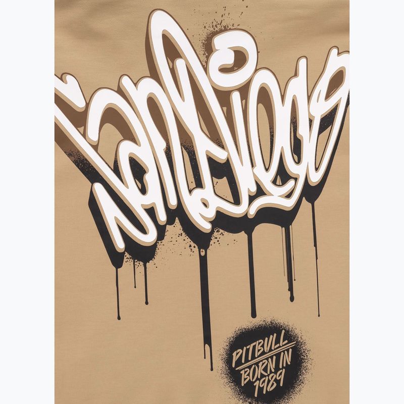 Pánská mikina  Pitbull Graffitti Crewneck Sweatshirt pale sand 8
