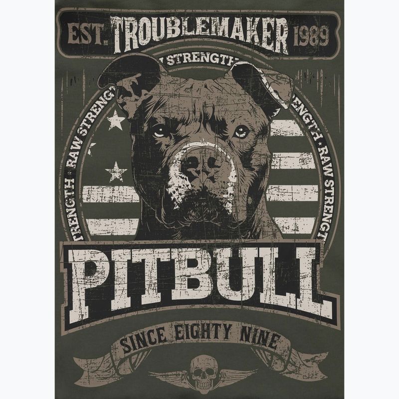 Pánská mikina  Pitbull Troublemaker Crewneck Sweatshirt old green 5