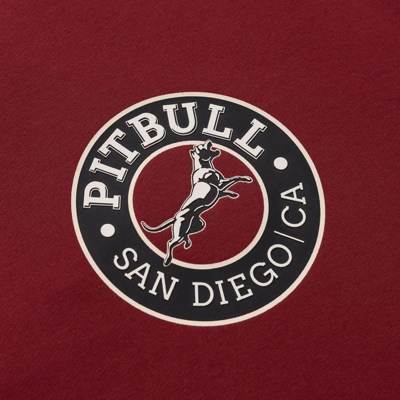 Pánská mikina Pitbull San Diego Ca Hooded Sweatshirt burgundy 5