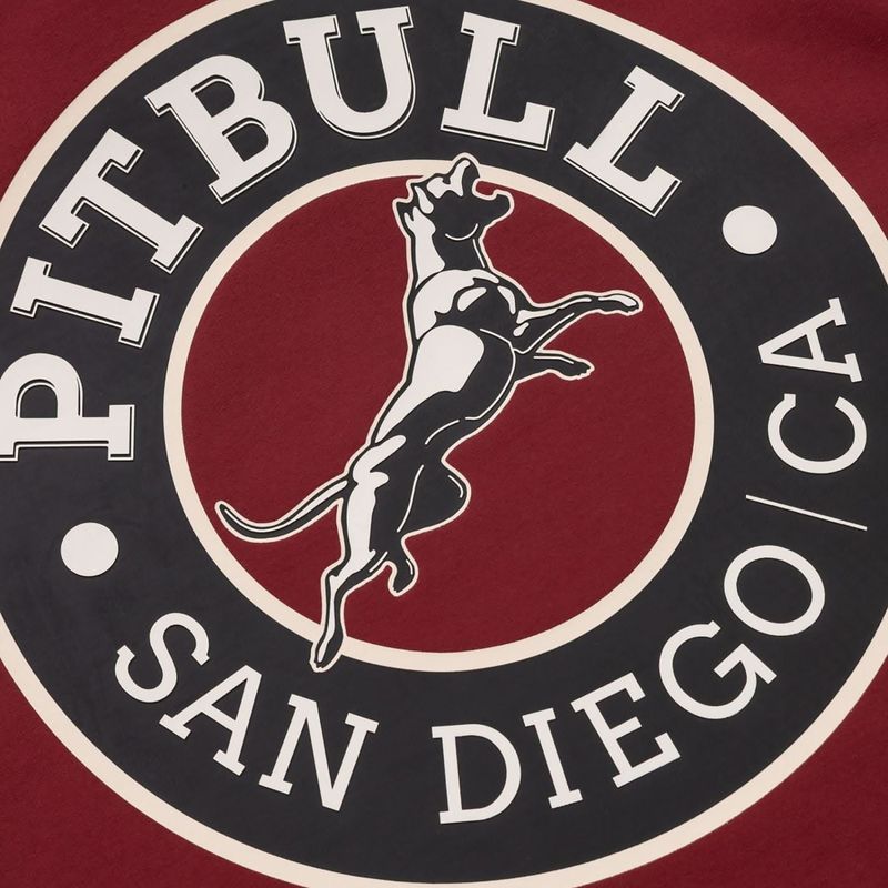 Pánská mikina Pitbull San Diego Ca Hooded Sweatshirt burgundy 6