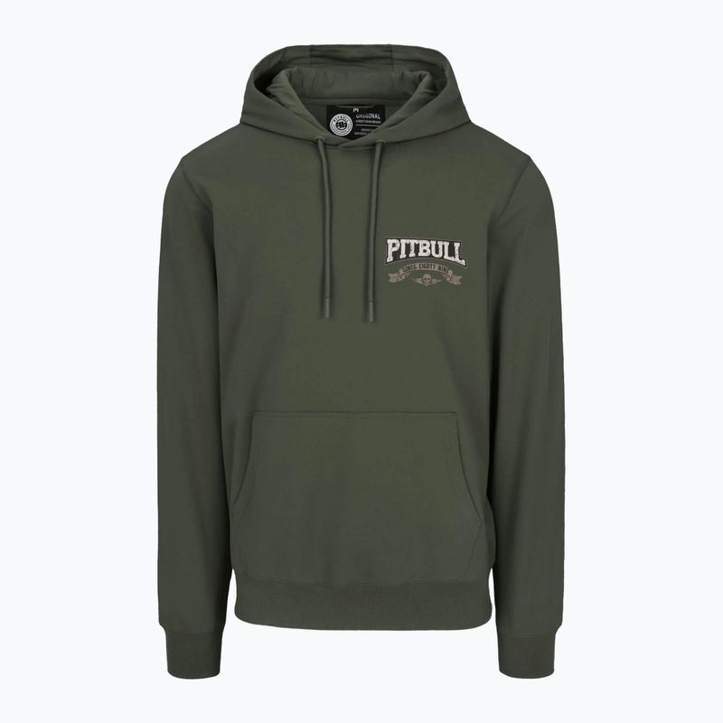 Pánská mikina  Pitbull Troublemaker Hooded Sweatshirt old green 3