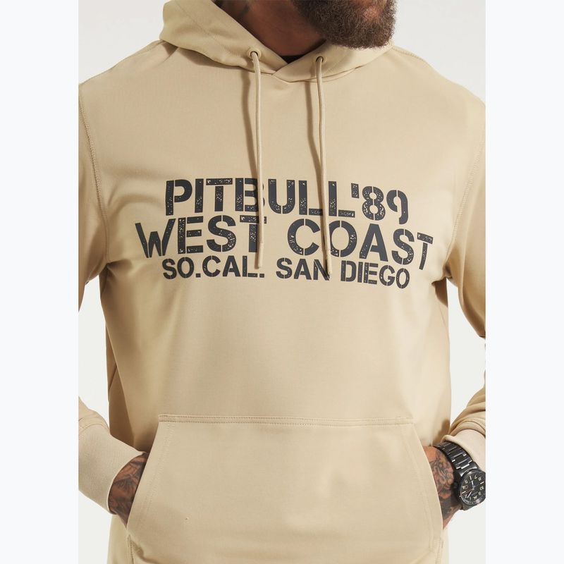 Pánská mikina Pitbull Driving Hooded Sweatshirt pale sand 4
