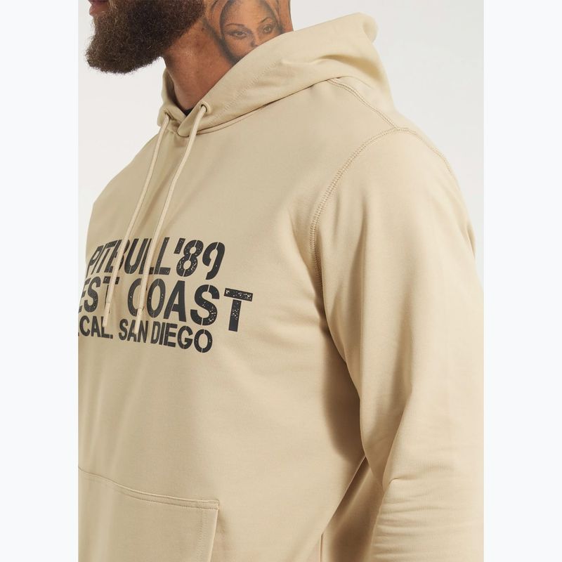 Pánská mikina Pitbull Driving Hooded Sweatshirt pale sand 6