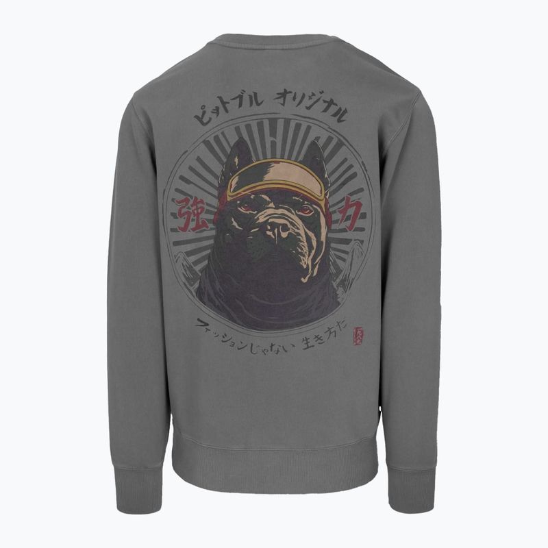 Pánská mikina  Pitbull Mt Fuji Crewneck Sweatshirt washed grey 2