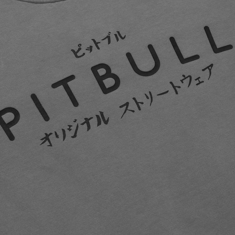 Pánská mikina  Pitbull Mt Fuji Crewneck Sweatshirt washed grey 4