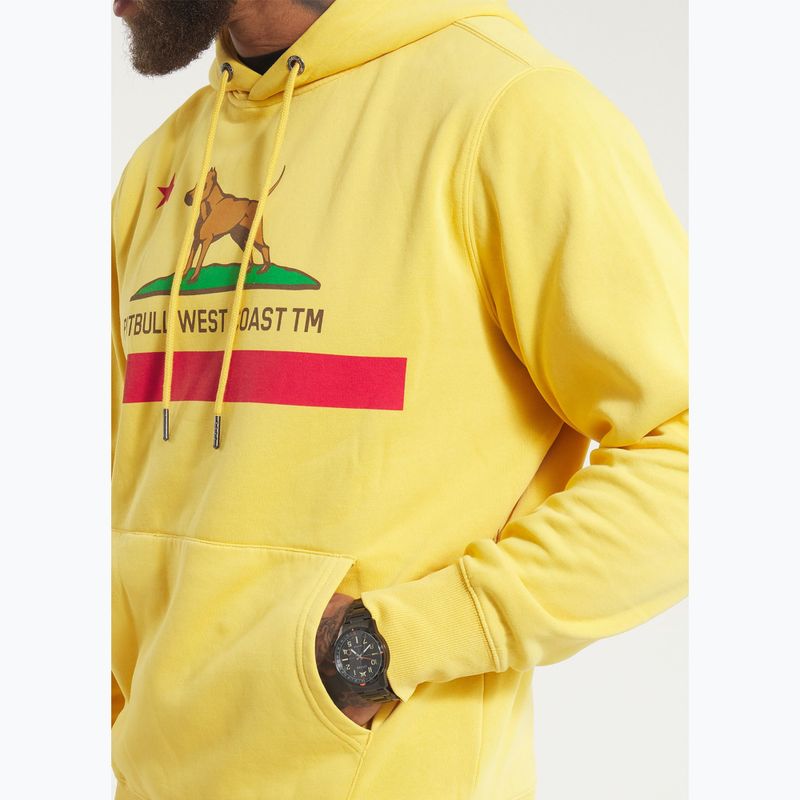 Pánská mikina Pitbull California Flag Hooded Sweatshirt washed yellow 4