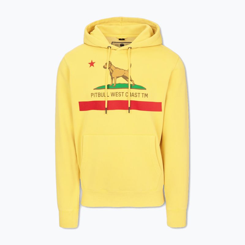Pánská mikina Pitbull California Flag Hooded Sweatshirt washed yellow 6