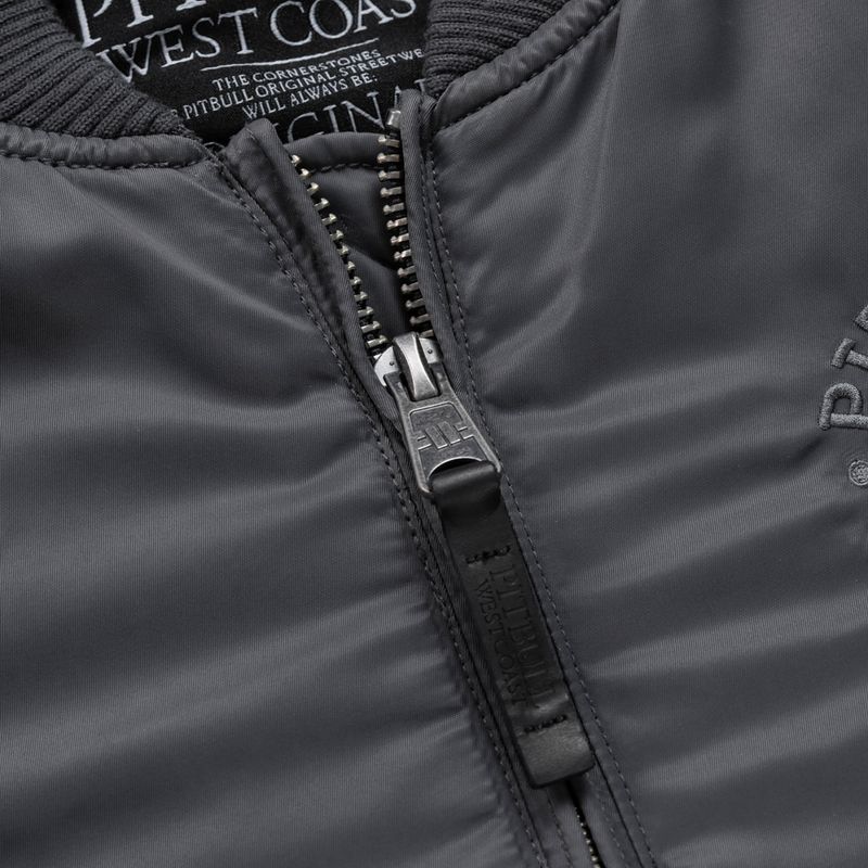 Pánská bunda Pitbull Hacket Washed Bomber graphite 7