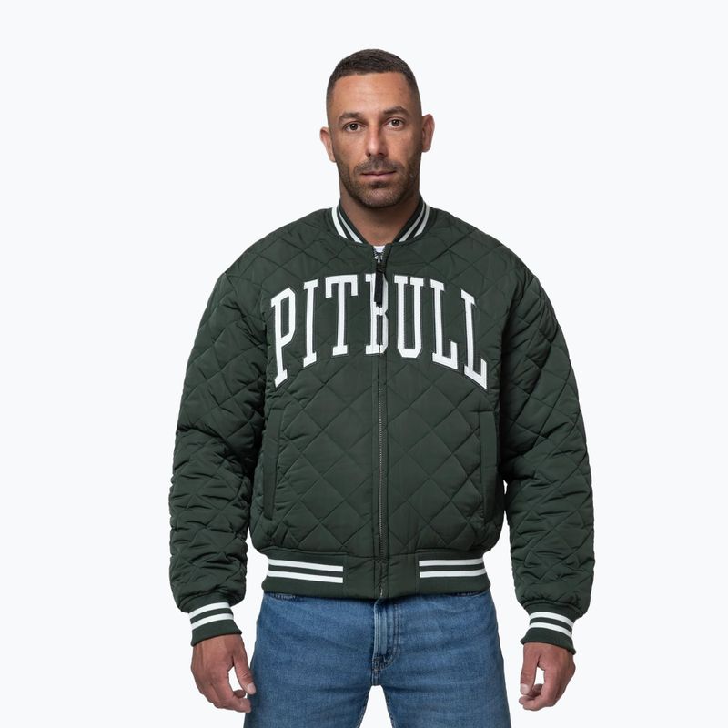 Pánská bunda Pitbull Jupiter Padded Baseball dark green