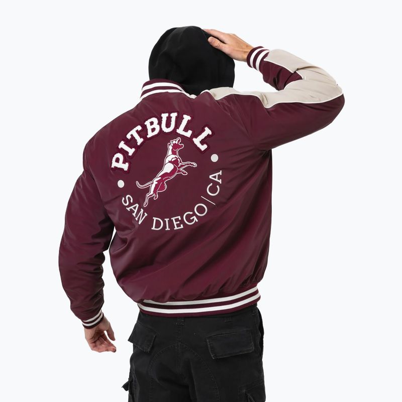 Pánská bunda Pitbull Manolito Baseball burgundy 3