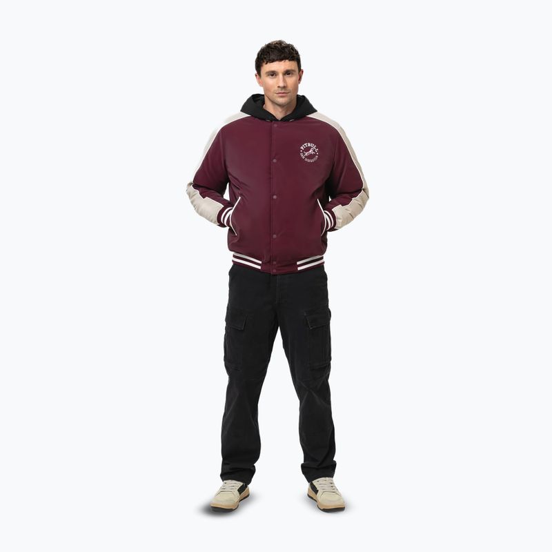 Pánská bunda Pitbull Manolito Baseball burgundy 6