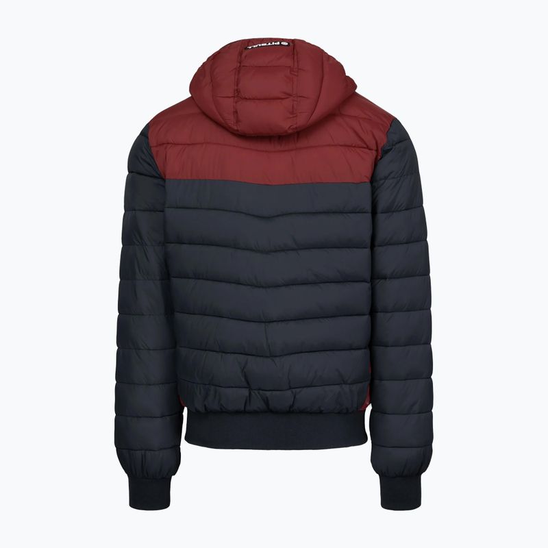 Pánská zimní bunda Pitbull Rubio Quilted Hooded dark navy/red 6