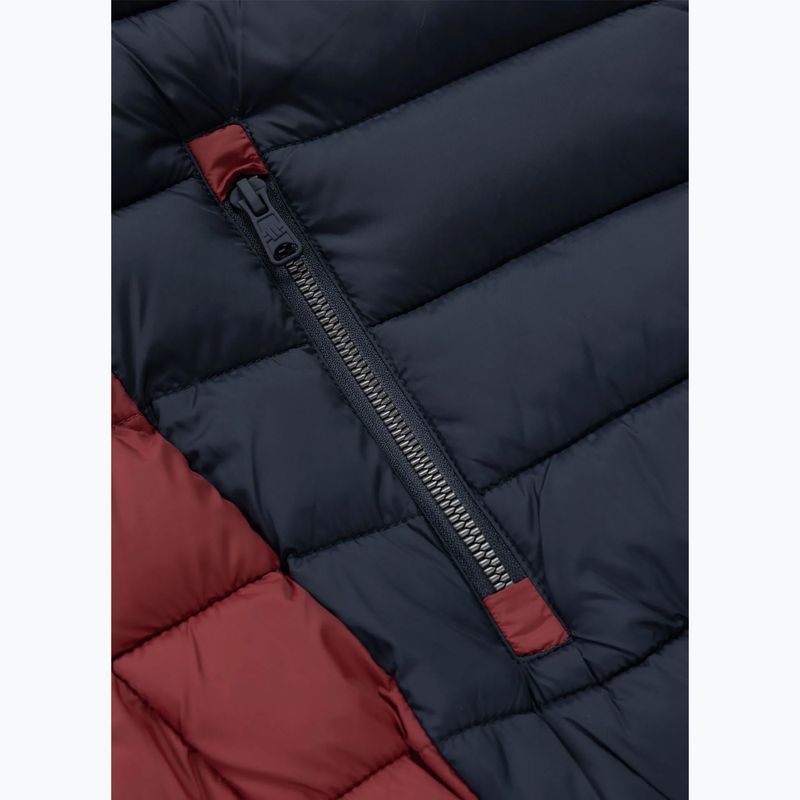 Pánská zimní bunda Pitbull Rubio Quilted Hooded dark navy/red 11