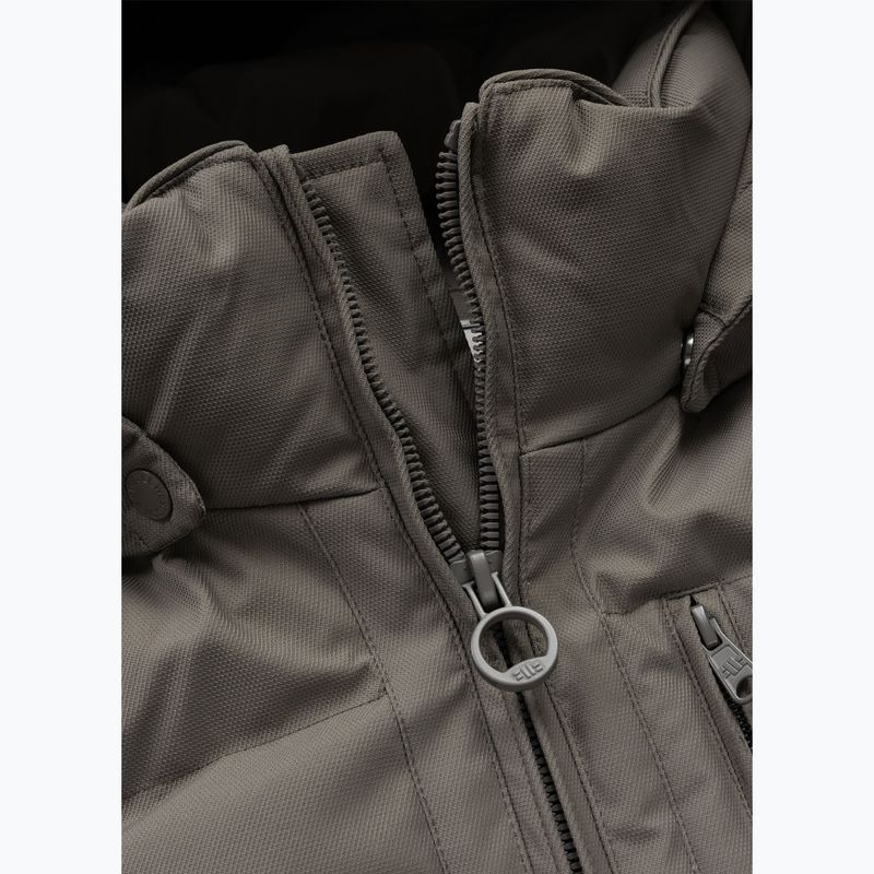 Pánská zimní bunda Pitbull Patton Quilted Hooded taupe 6