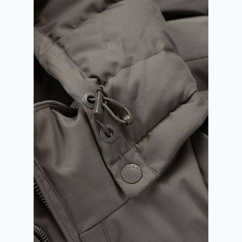 Pánská zimní bunda Pitbull Patton Quilted Hooded taupe 7