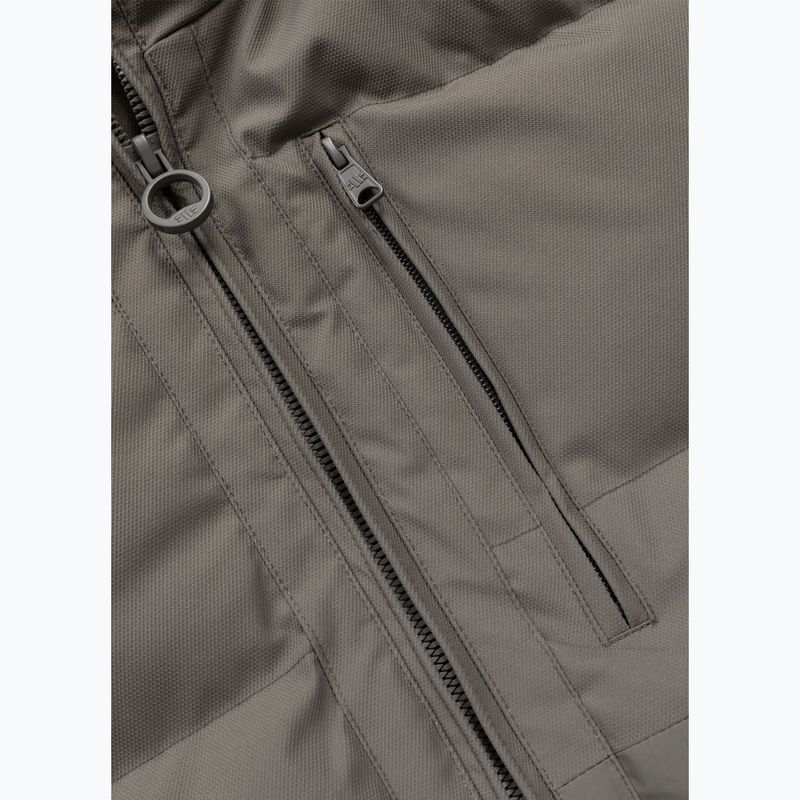 Pánská zimní bunda Pitbull Patton Quilted Hooded taupe 11