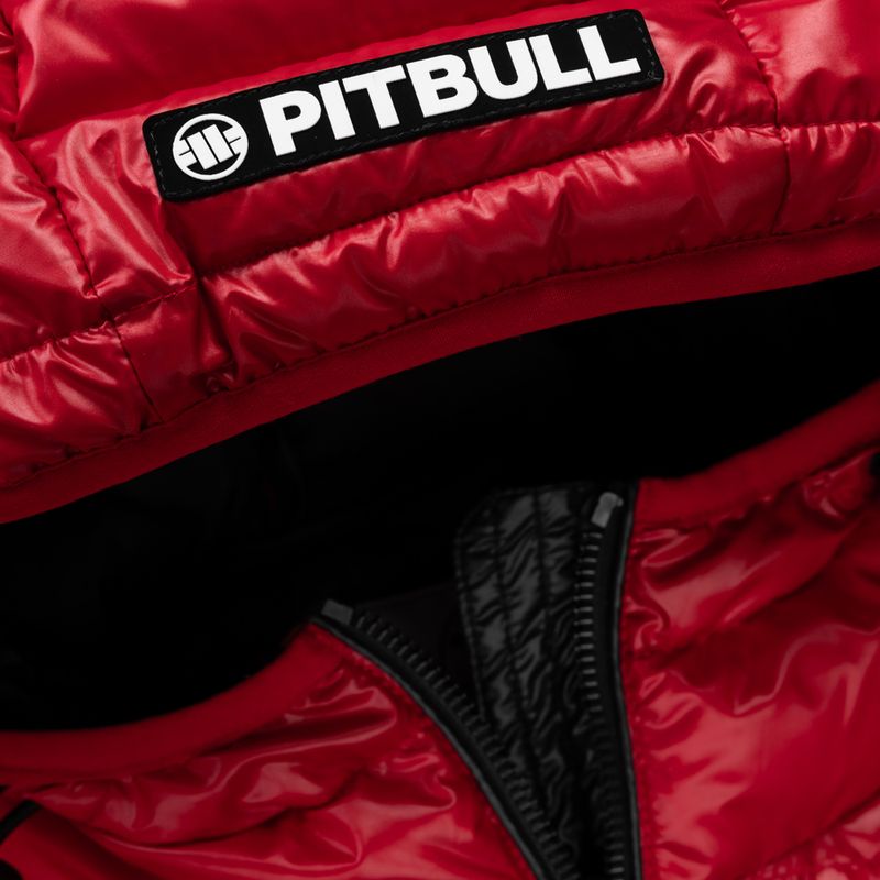 Pánská zimní bunda Pitbull Shatto Quilted Hooded red/black 4