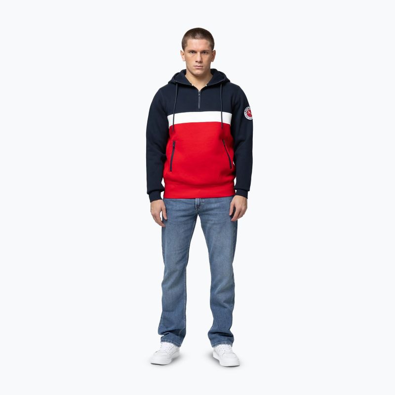 Pánská mikina Pitbull Gibson Hooded dark navy/red 2
